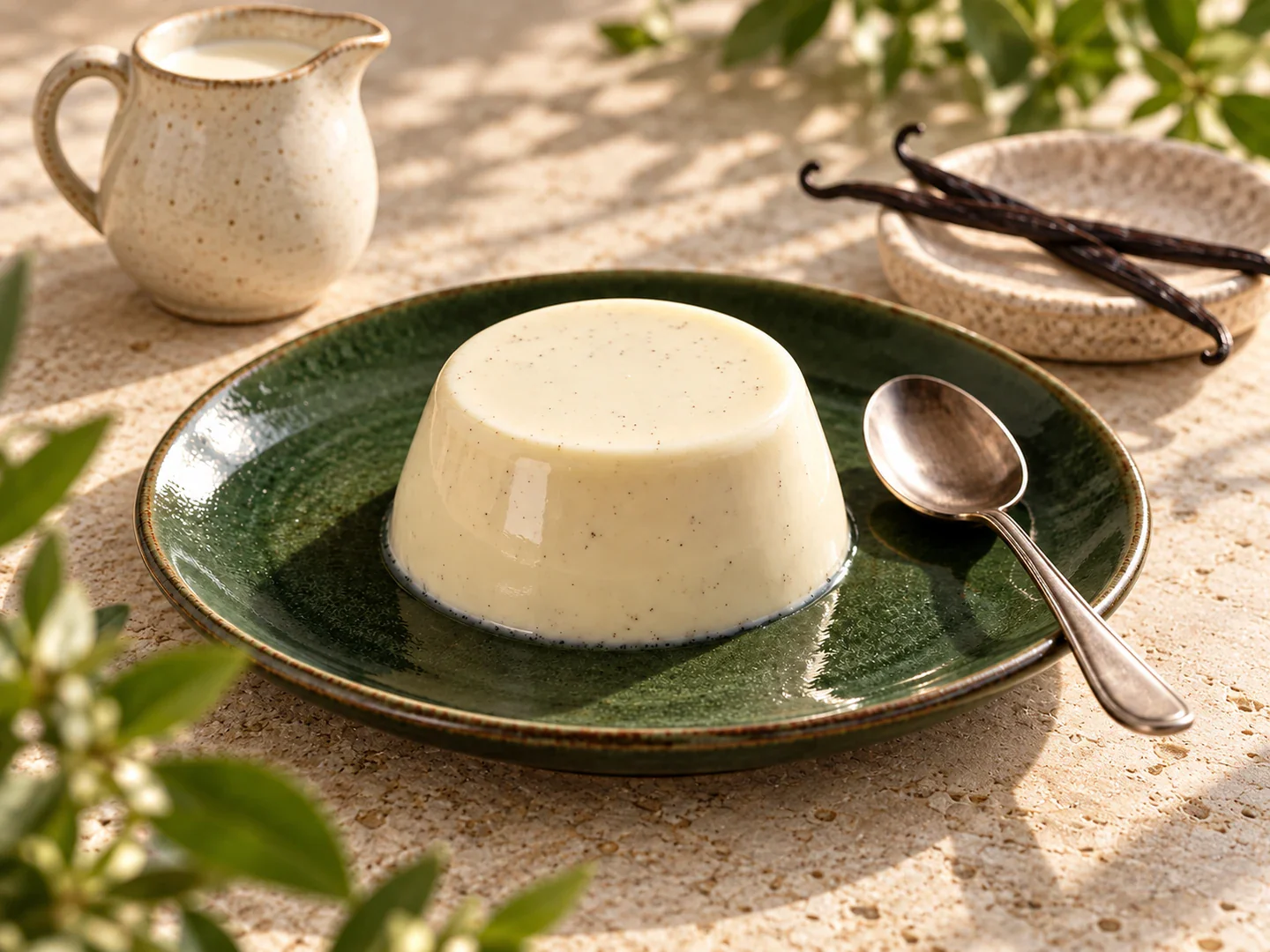 Panna cotta cu vanilie — preparatul final
